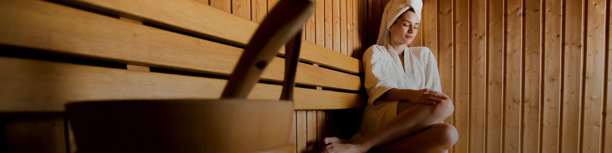 Lady in sauna